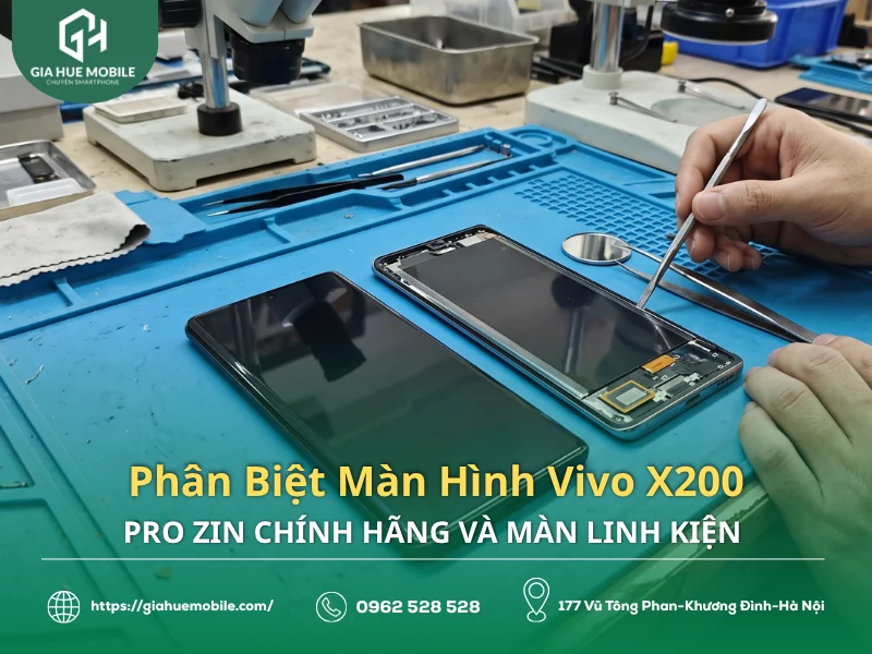 Phân Biệt Màn Hình Vivo X200 Pro Zin Chính Hãng Và Màn Linh Kiện