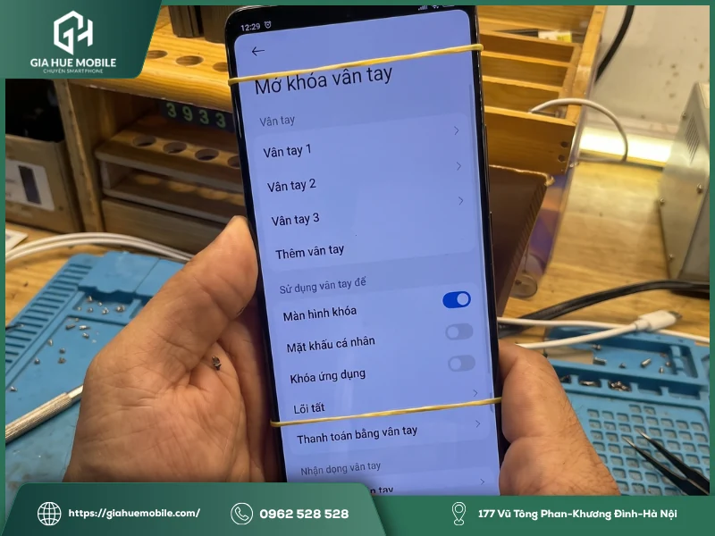Cách xử lý khi OPPO Reno 10 5G không nhận vân tay sau khi thay màn