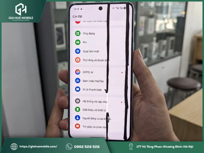 Màn hình OPPO Reno 5 Pro bị sọc có sửa được không?