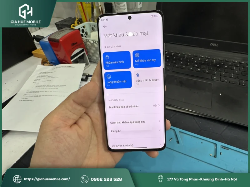 Màn linh kiện Xiaomi 14T có dùng được vân tay không?